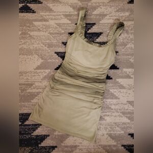 Zara Light Olive Mini Dress Size M